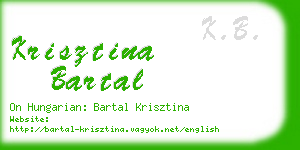 krisztina bartal business card